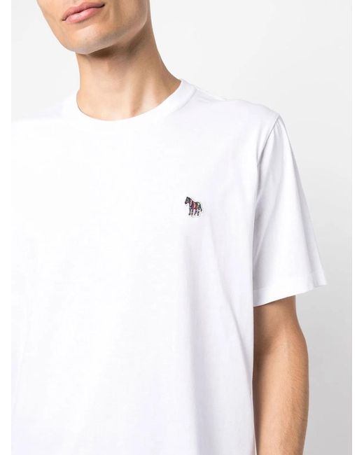 Paul Smith White Ps Paul Smith Regular Fit Tshirt for men