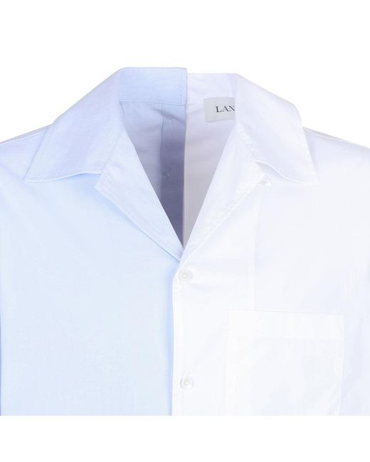 Lanvin Blue Cotton Shirt for men