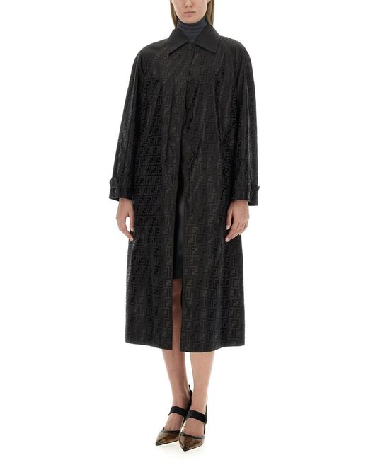 Fendi Black Leather Skirt