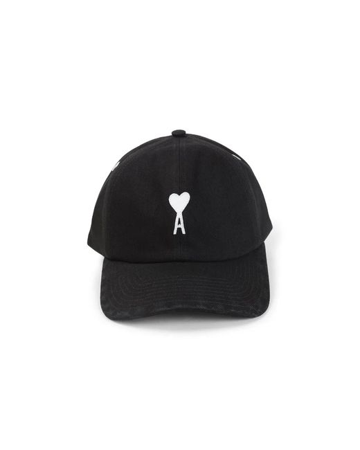 AMI Black Ami De Coeur Felt Cap for men