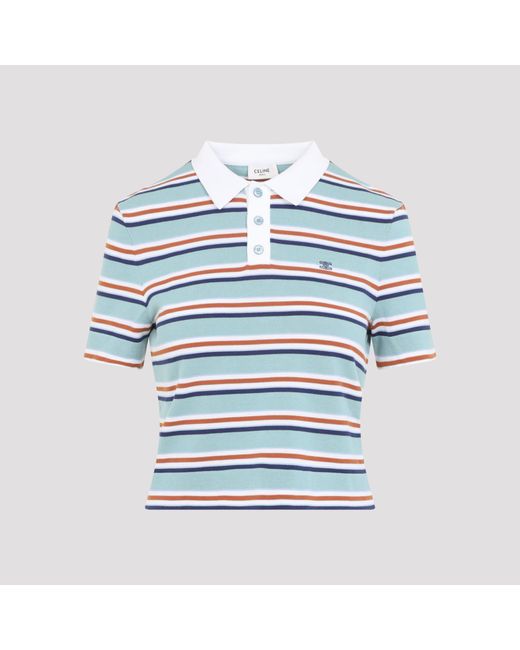 Céline Blue Polo Sweater