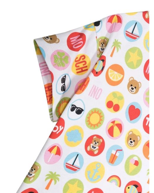 Moschino White T-Shirt Prints Circles