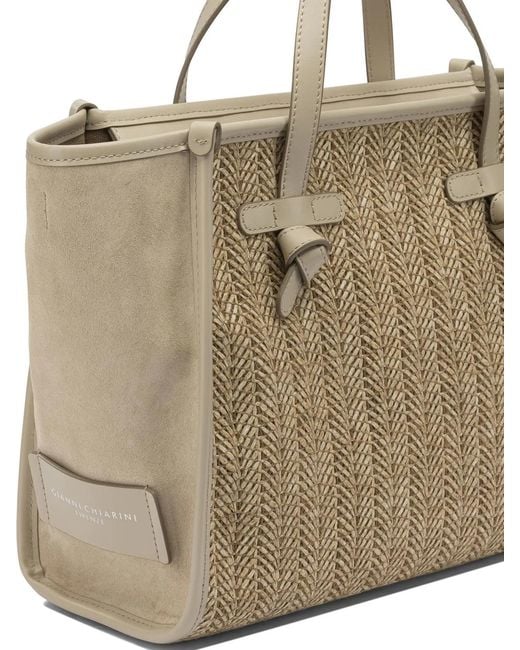 Gianni Chiarini Natural Fabric Leather Bag