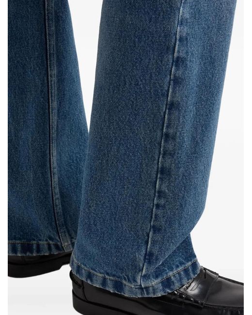 Prada Blue Tight Fit And Regular Waist Washed Denim Jeans for men