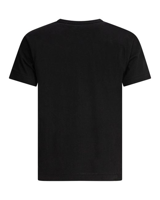 COMME DES GARÇONS PLAY Black "Double Heart" Crewneck T-Shirt for men