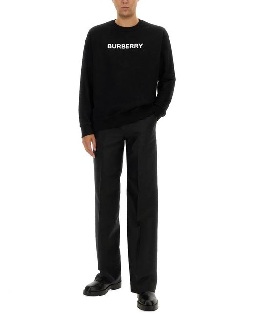 Burberry Black Sweatshirt With Logo for men