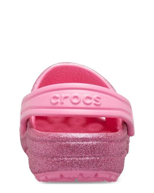 CROCSTM Pink Classic Glitter Clog