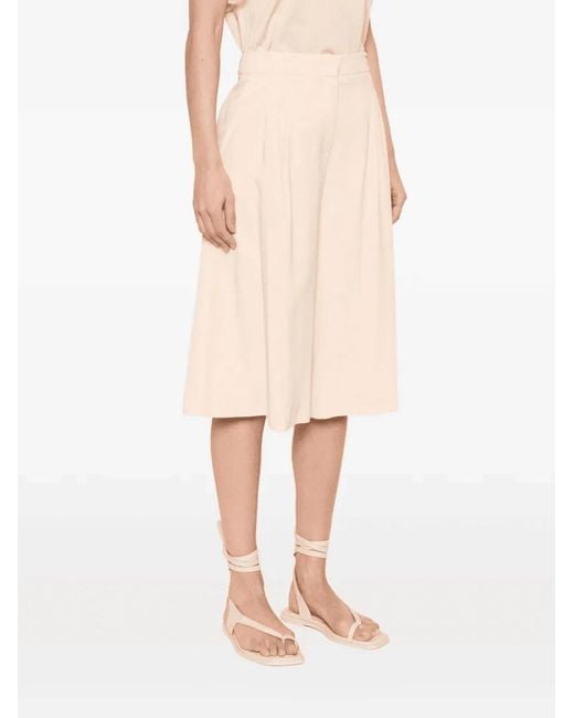 Twinset Natural Twinset Pleated Shorts