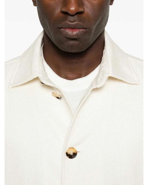 Brunello Cucinelli White Bomber Jacket for men