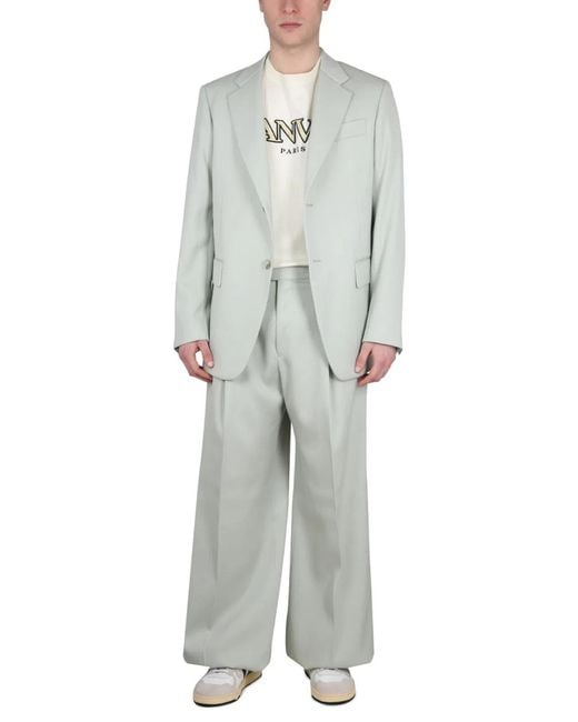 Lanvin Gray Single-Breasted Boxy Jacket for men