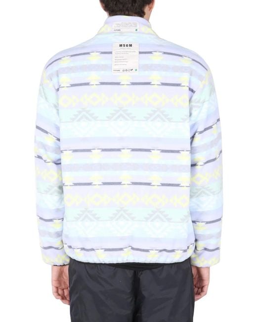 MSGM Blue Fantastic Jacket for men