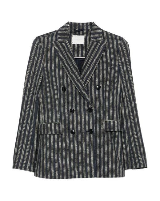 Circolo 1901 Gray Cotton Double-Breasted Jacket