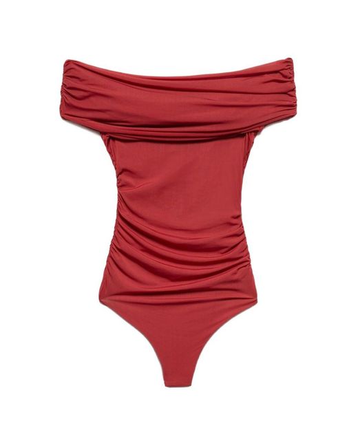 Aniye By Red Cotton Blend Zip-Up Hooded Top