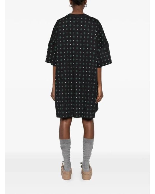 Moschino Couture Black Moschino Bear-Print Mini Dress