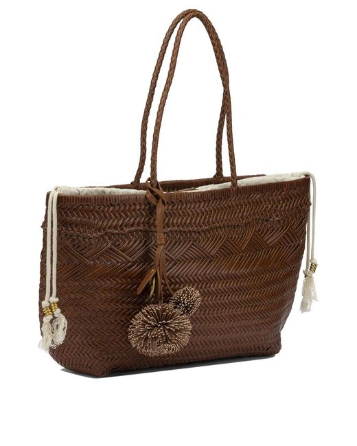 Gianni Chiarini Brown Cow Leather Shoulder Bags