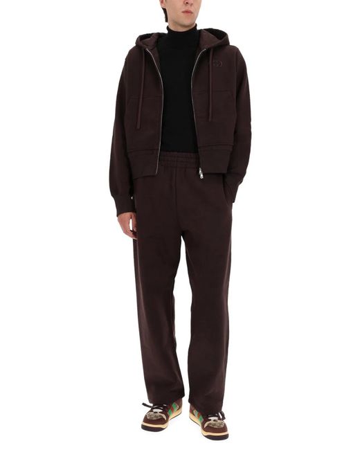 Gucci Black Sweatshirt With Logo Embroidery for men