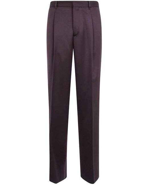 Lardini Purple Regular Fit Knit Trousers for men