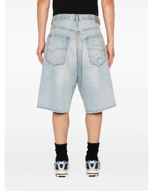 Balenciaga Blue Denim Shorts for men