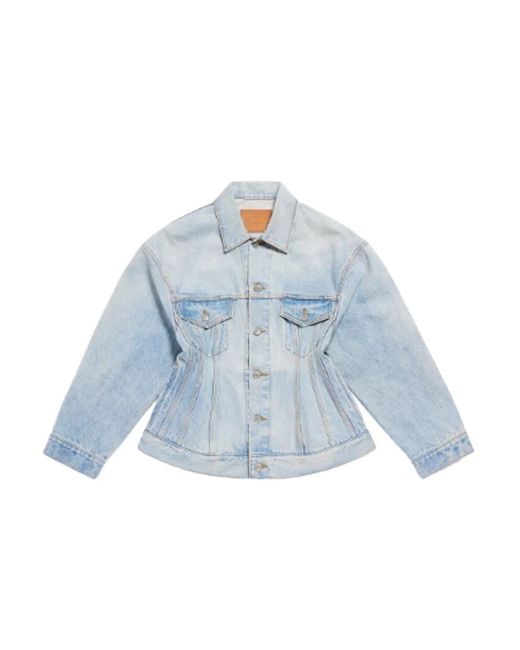 Balenciaga Blue Denim Jacket Cotton