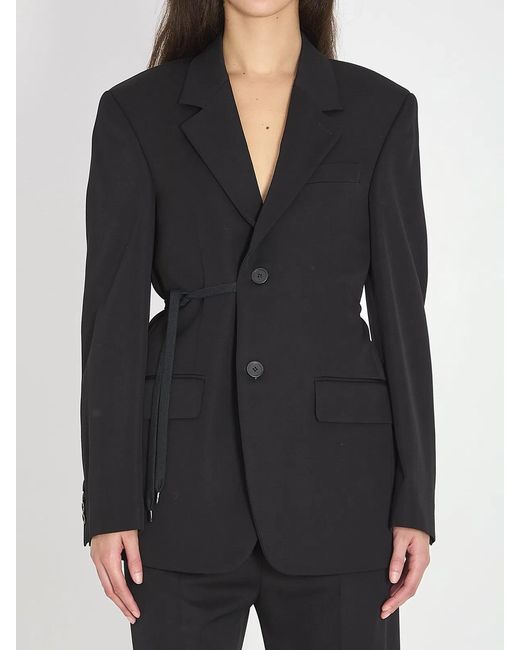 Balenciaga Black Wool Oversize Blazer