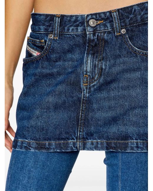 DIESEL Blue "De Ron" Mini Denim Skirt
