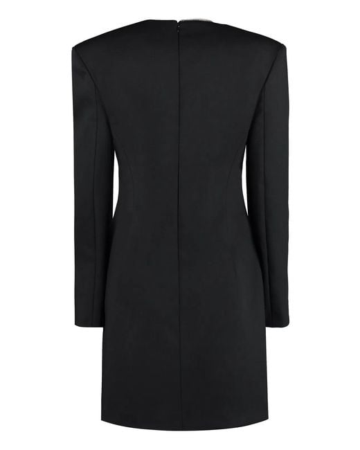 Genny Black Wool-Blend Dress