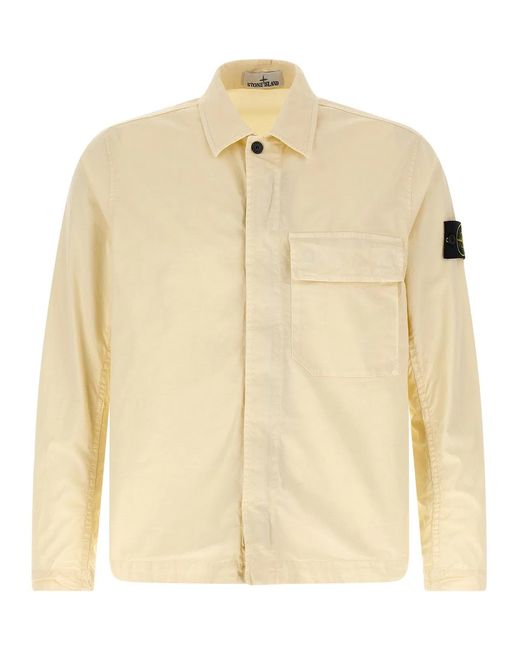 Stone Island Natural '1200013' Overshirt for men