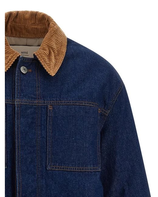 AMI Blue 'Worker' Jacket for men