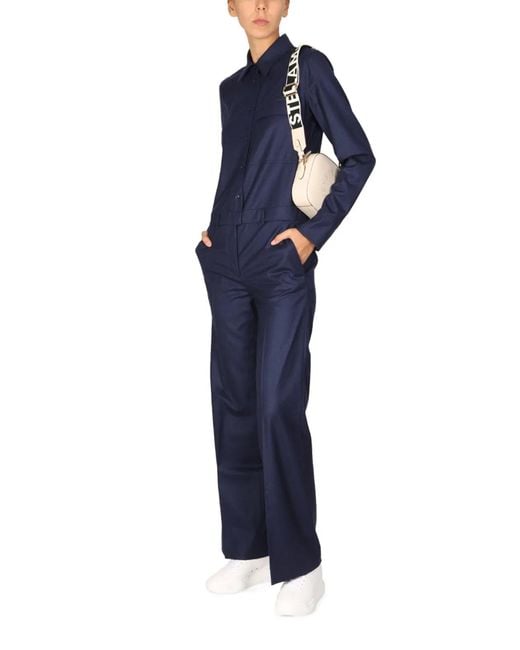 Stella McCartney Blue Wool Jumpsuit