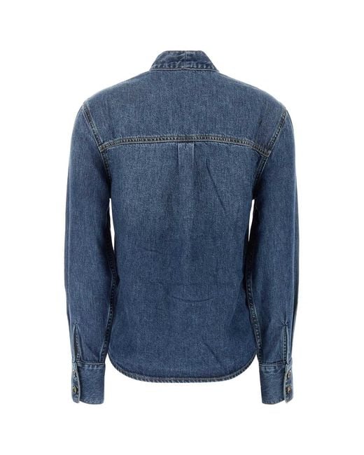 Self-Portrait Blue Self Portrait Denim Shirt