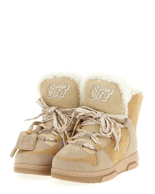 Off-White c/o Virgil Abloh Natural 'Winter' Ankle Boots