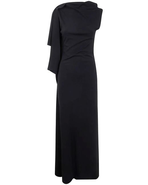 Max Mara Black Long Asymetrical "Nicchia" Dress