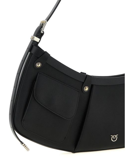 Pinko Black 'Pocket Body' Large Shoulder Bag
