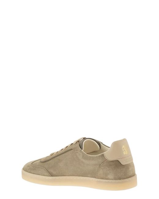 Brunello Cucinelli Natural Suede Trainers for men