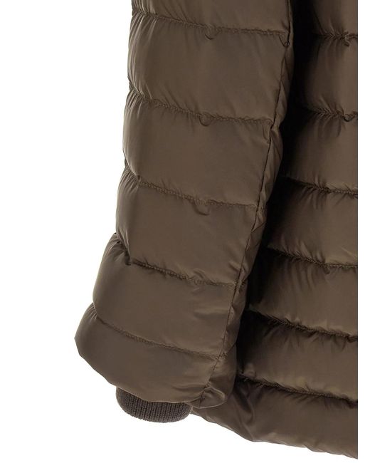 Rick Owens Brown Moncler + 'Flight Parka' Down Jacket for men