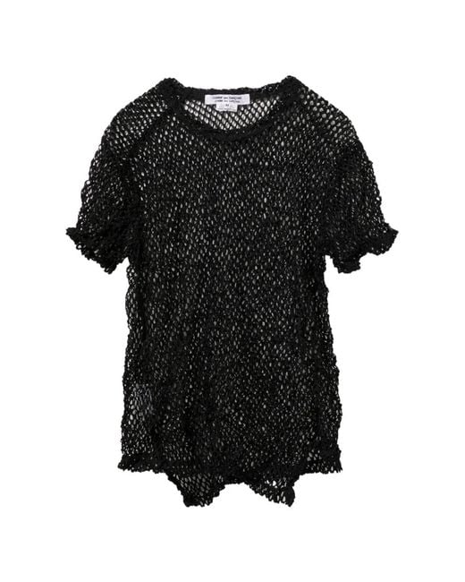 Comme des Garçons Black Open-Knit T-Shirt
