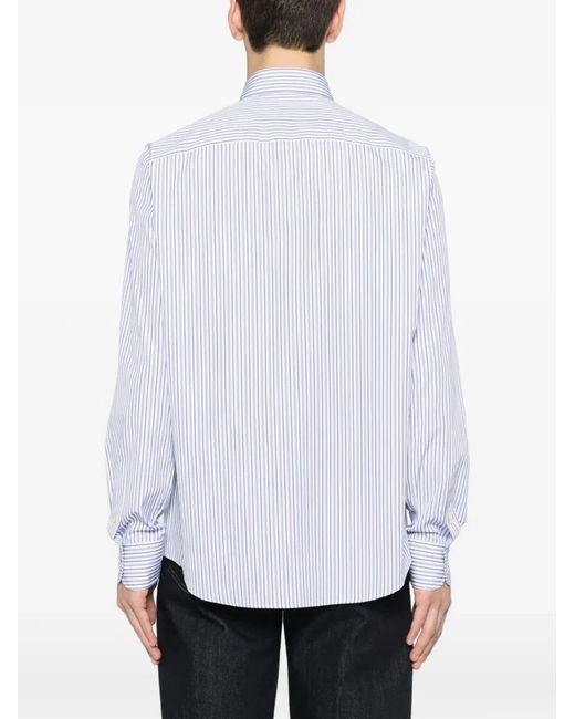 Valentino Garavani White Striped Cotton Shirt for men