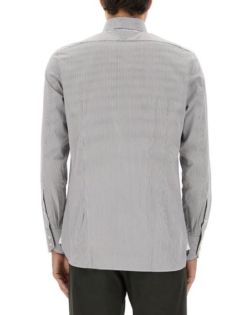 Tom Ford Gray Striped Shirt for men