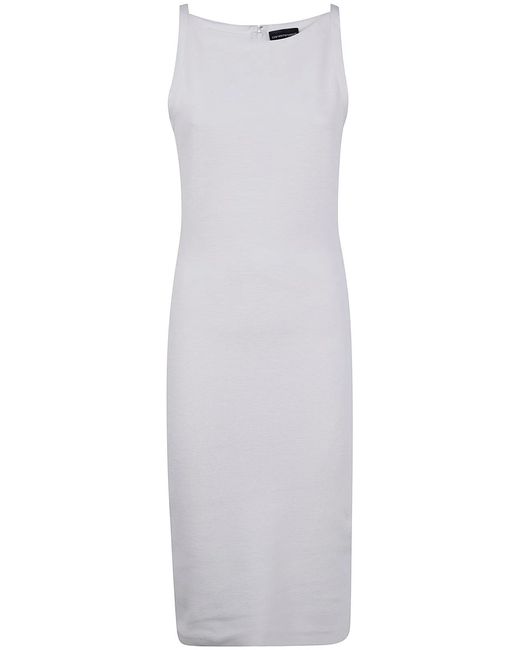 Emporio Armani White Cotton Short Dress