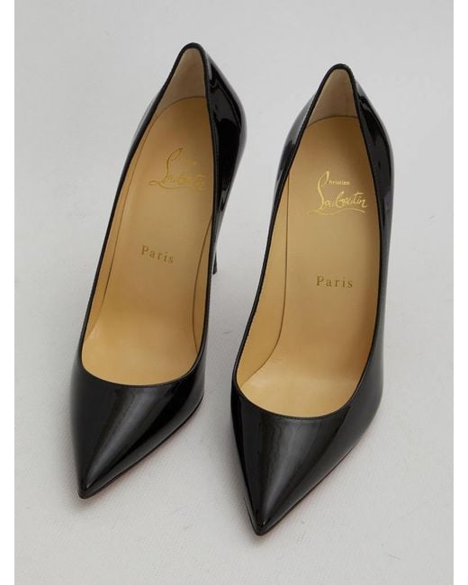 Christian Louboutin Black Kate 100 Patent Leather Pumps