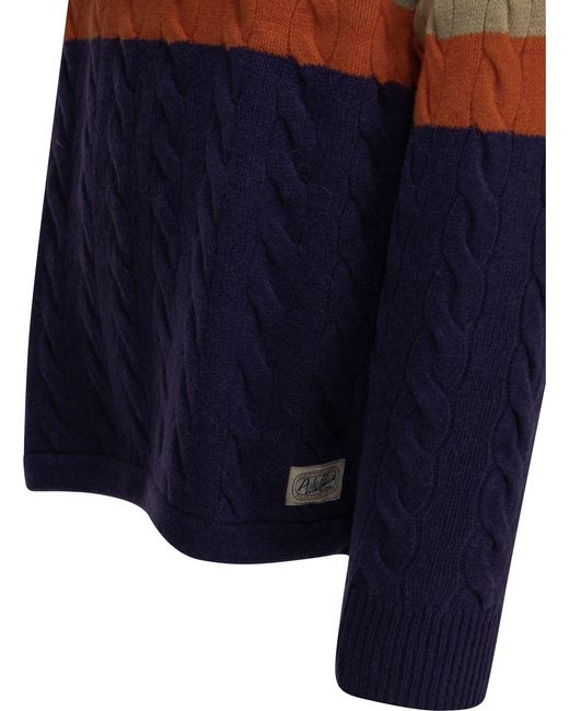 Polo Ralph Lauren Blue "Rubgy" Polo Sweater for men
