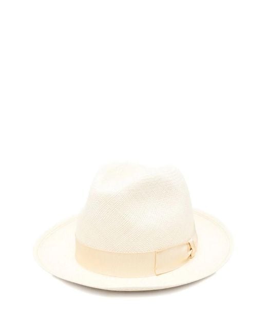 Borsalino White Federico Rafia Hat for men