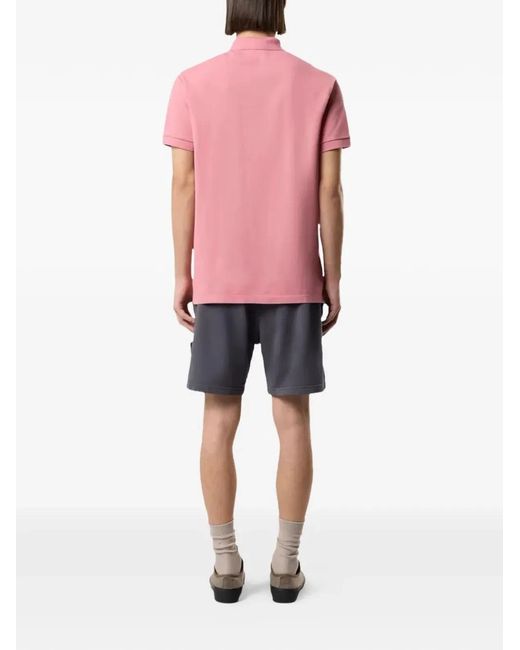 Stone Island Pink Slim Fit Cotton Piqué Polo Shirt for men