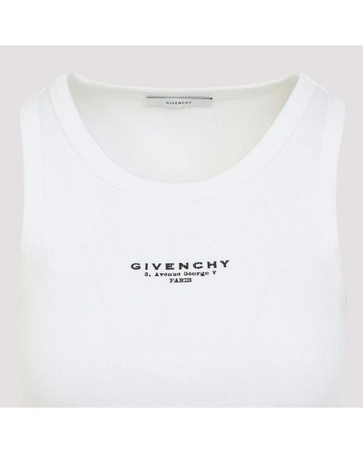 Givenchy White Stretch Cotton Tank Top