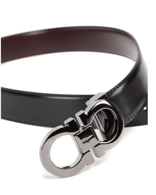 Ferragamo Brown Reversible Leather Belt for men
