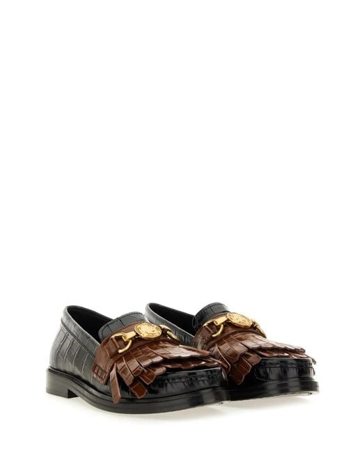 Moschino White Moccasin With Bangs And Coin