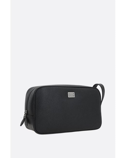 Dolce & Gabbana Black Dolce & Gabbana Sicily Toiletry Bag for men