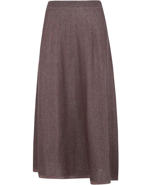 D.exterior Brown Vanise' Lux Flared Skirt