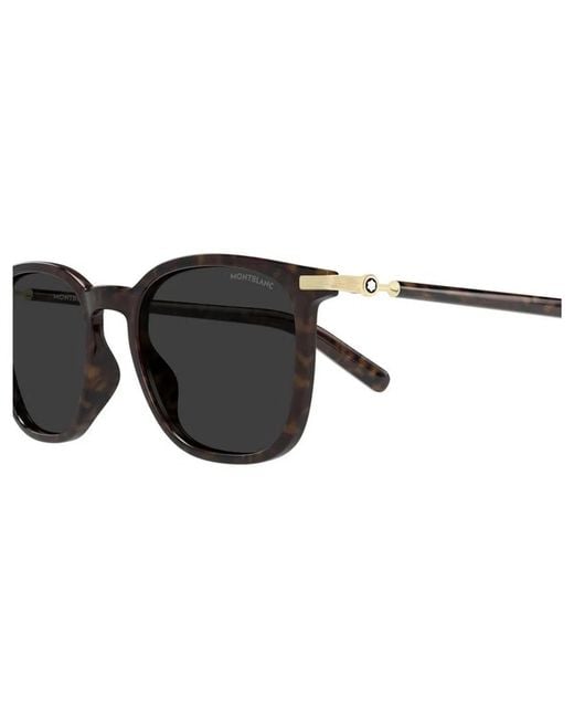 Montblanc Black Havana-- Injected Sunglasses for men