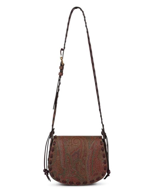 Etro Brown Drya Arnica 1984 Small Crossbody Bag